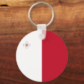Maltese vlag sleutelhanger (Voorkant)