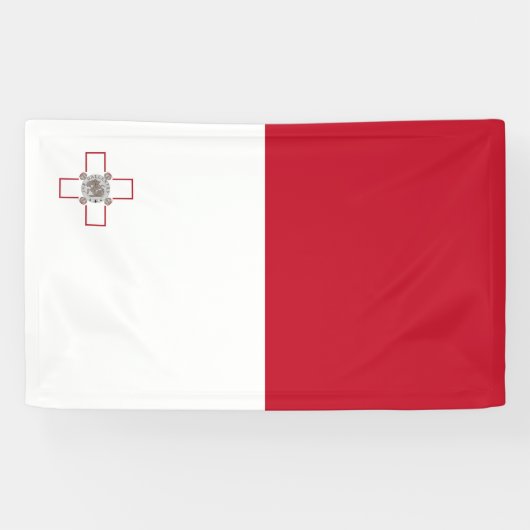 Maltese vlag spandoek (Horizontaal)