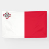 Maltese vlag spandoek (Horizontaal)