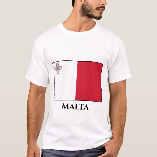 Maltese vlag t-shirt (Voorkant)