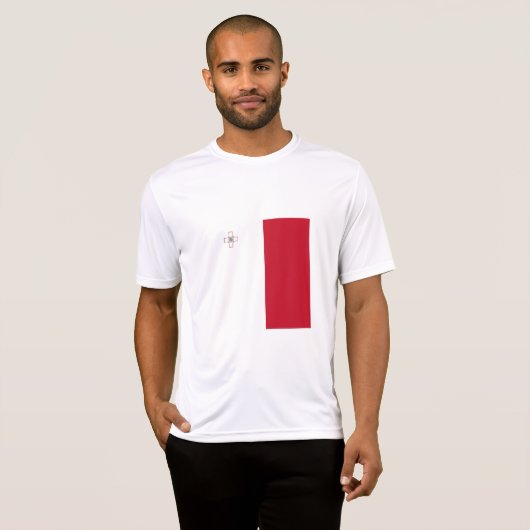 Maltese vlag t-shirt (Voorkant volledig)