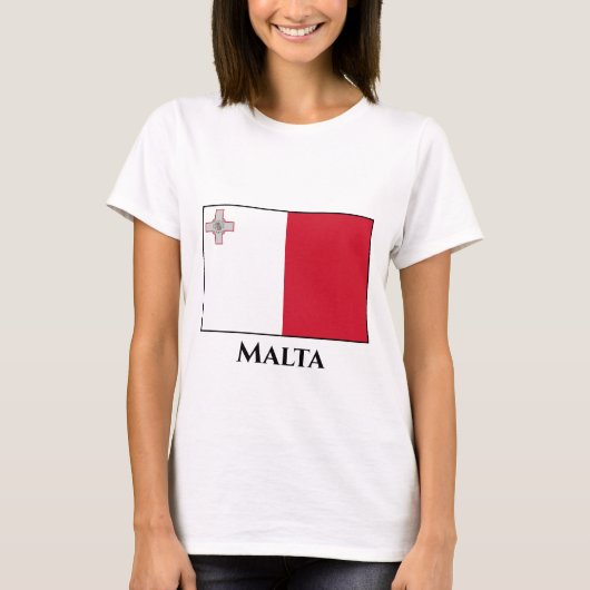 Maltese vlag t-shirt (Voorkant)