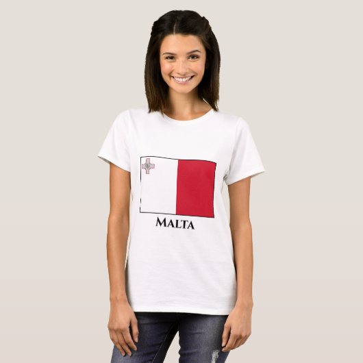 Maltese vlag t-shirt (Voorkant volledig)