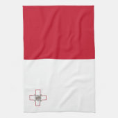 Maltese vlag theedoek (Verticaal)