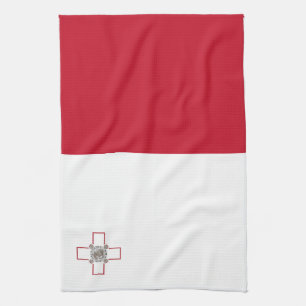 Maltese vlag theedoek
