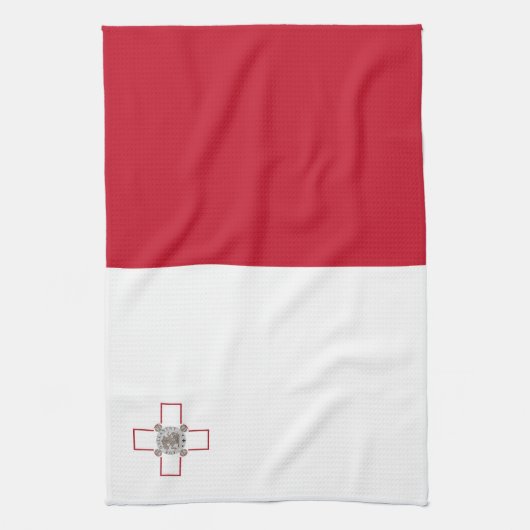 Maltese vlag theedoek (Verticaal)