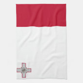 Maltese vlag theedoek (Verticaal)