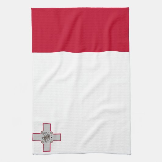 Maltese vlag theedoek (Verticaal)