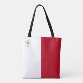 Maltese vlag tote bag (Achterkant)