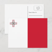 Maltese Vlag, Vlag van Malta Briefkaart (Voorkant / Achterkant)