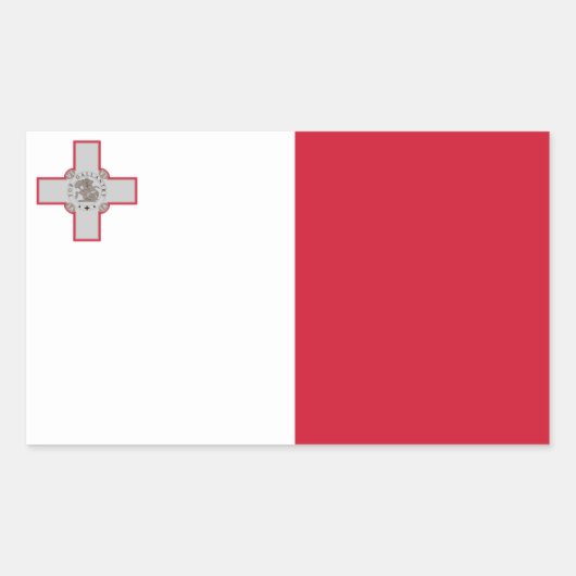 Maltese Vlag, Vlag van Malta Rechthoekige Sticker (Voorkant)