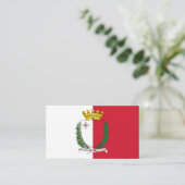 Maltese Vlag & Wapen, Vlag van Malta Visitekaartje (Staand voorkant)