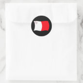 Maltese Vlagsticker Ronde Sticker (Tas)