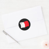 Maltese Vlagsticker Ronde Sticker (Envelop)