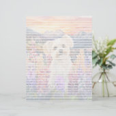 Maltese voering - briefpapier van 8,5 x 11 inch (Staand voorkant)