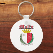 Maltese wapenschild design sleutelhanger (Voorkant)