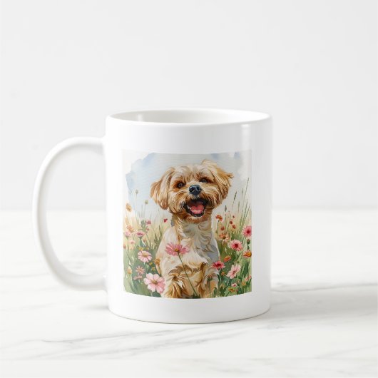 Maltese Watercolor Mug Koffiemok (Links)