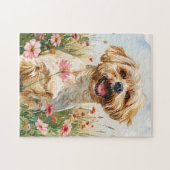 Maltese Watercolor Puzzle Legpuzzel (Horizontaal)