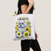 Maltese Waterverf Ai Art voor Hondenbezitters Tote Bag (Dichtbij)