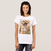 Maltese-waterverftechniek Dames T-shirt (Voorkant volledig)
