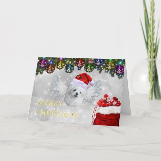 Maltese Wings Christmas Kaart (Voorkant)