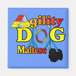 Malteseer Agility Geschenken Magneet
