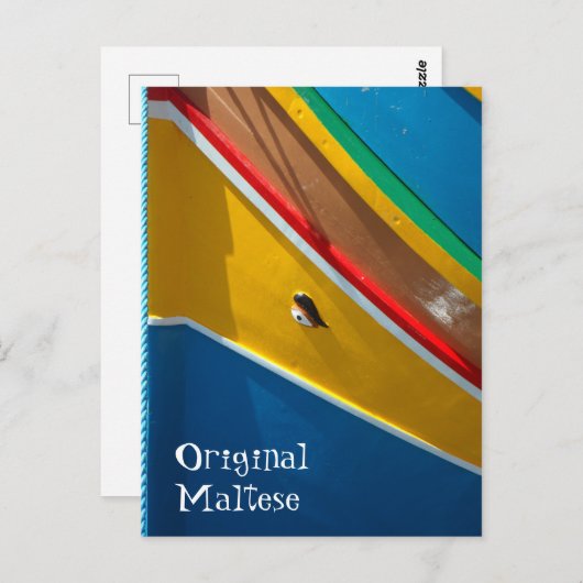 Maltesisches Fischerboot | Marsaxlokk - Malta Briefkaart (Voorkant / Achterkant)