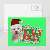Maltezen hebben Holly Jolly Christmas Feestdagenkaart (Voorkant / Achterkant)