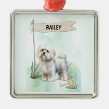 Maltezer Aquarel Gepersonaliseerde Hond