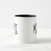 Maltezer Chic, Strakende & Scherp Randig Lettertyp Mok (Midden)