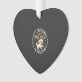 Maltezer gaat niet met rode vlinderdas bottenframe ornament (voorkant)
