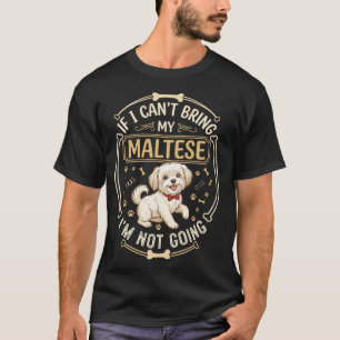 Maltezer gaat niet met rode vlinderdas bottenframe t-shirt