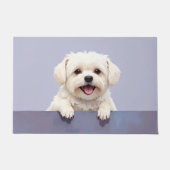 Maltezer Hond Deurmat Kunst (Voorkant)