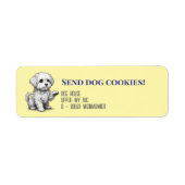 Maltezer hond  etiket (Voorkant)
