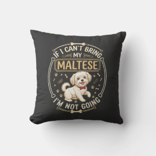 Maltezer hond gaat niet rood vlinderdas bot frame kussen