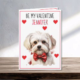 Maltezer Hond I Woof You Valentijn Kaart