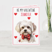 Maltezer Hond I Woof You Valentijn Kaart (Voorkant)