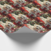 Maltezer Hond Kerst Feestelijk Cadeaupapier (Hoek)