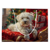 Maltezer Hond Kerst Feestelijk Groot Cadeauzakje (Achterkant)