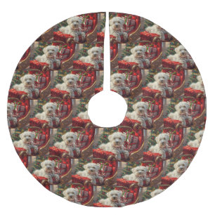 Maltezer Hond Kerst Feestelijk Kerstboom Rok
