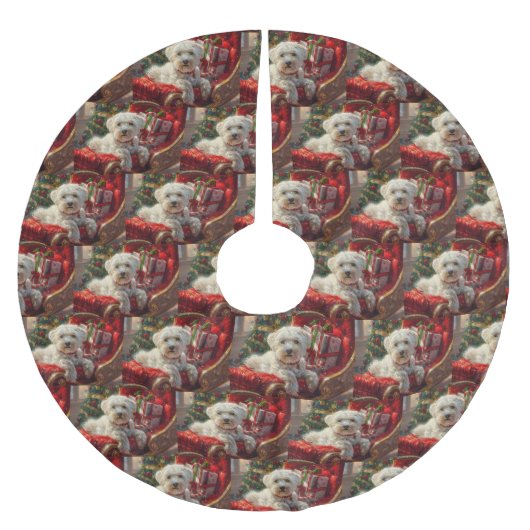 Maltezer Hond Kerst Feestelijk Kerstboom Rok (Voorkant)