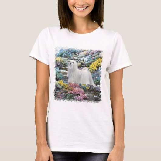 Maltezer Hond Kunst T-shirt (Voorkant)