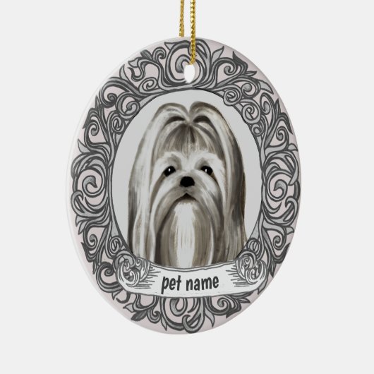 Maltezer Hond Liefdevolle Herinnering ornament (Rechts)