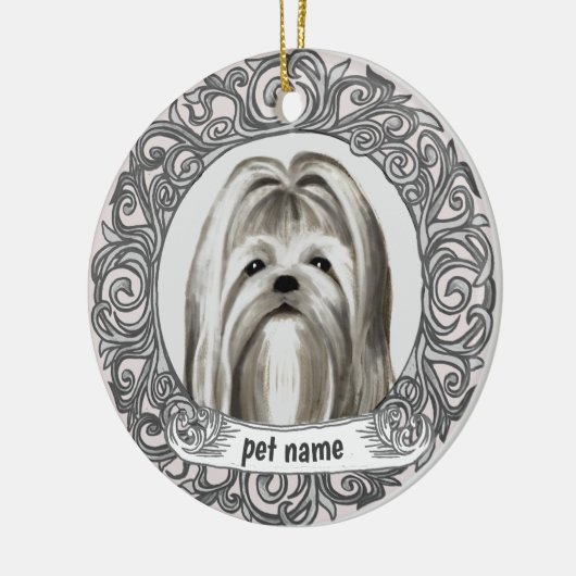 Maltezer hond liefdevolle herinnering ornament (Links)