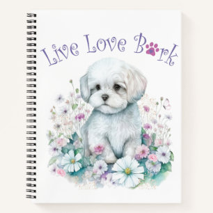 Maltezer Hond Moeder Bloem Notitieboek