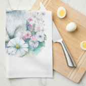 Maltezer Hond Moeder Bloem Theedoek (Quarter Fold)