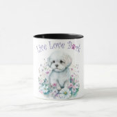 Maltezer Hond Moeder Bloemstuk Mok (Midden)