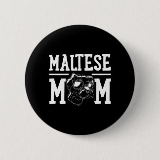 Maltezer Hond Moeder Mama Cadeau Ronde Button 5,7 Cm