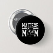 Maltezer Hond Moeder Mama Cadeau Ronde Button 5,7 Cm (Voorkant /achterkant)