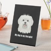 Maltezer hond reclamebord met voetstuk (Insitu)